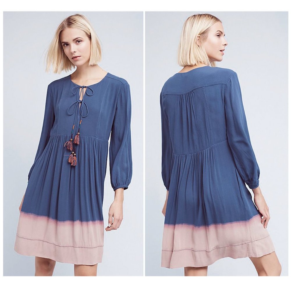 Holding Horses Anthropologie Dip Dye Peasant Dress